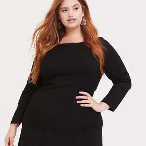 NWT Torrid Black Challis Shift Dress